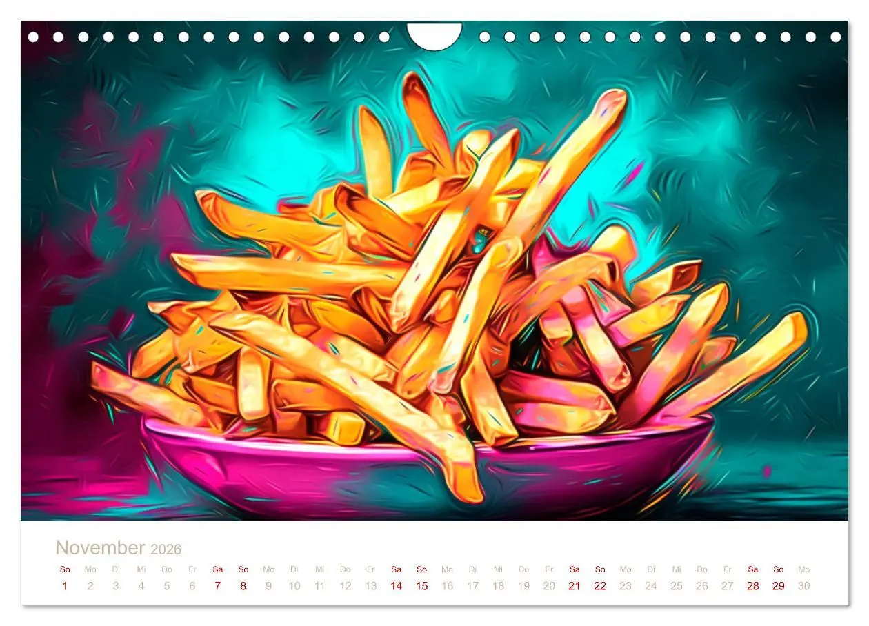 Bild: 9783457378311 | FAST FOOD KUNST (Wandkalender 2026 DIN A4 quer), CALVENDO...