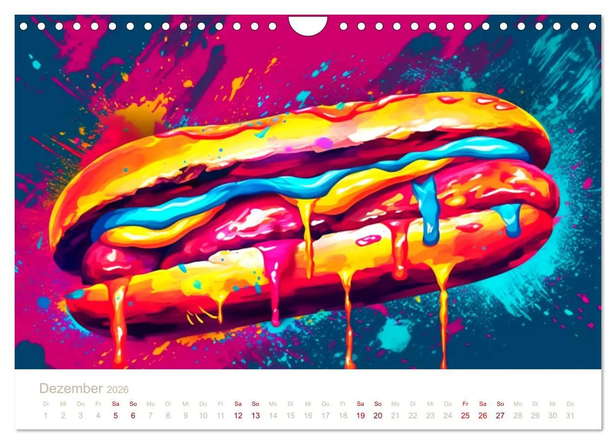 Bild: 9783457378311 | FAST FOOD KUNST (Wandkalender 2026 DIN A4 quer), CALVENDO...