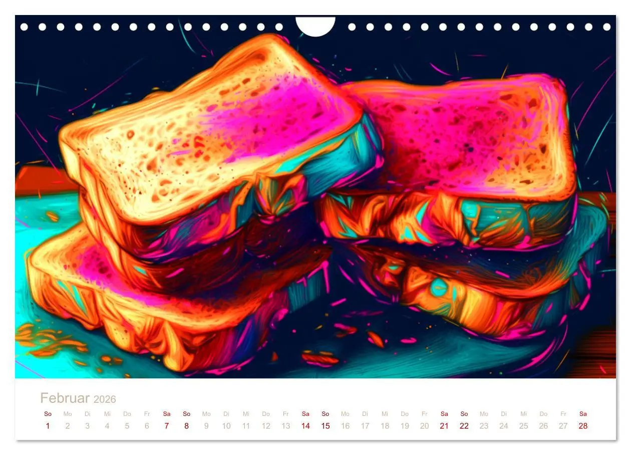 Bild: 9783457378311 | FAST FOOD KUNST (Wandkalender 2026 DIN A4 quer), CALVENDO...