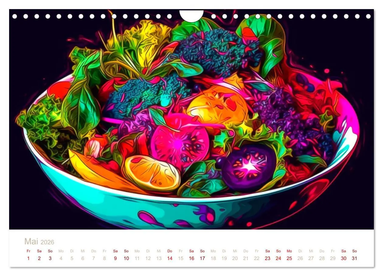 Bild: 9783457378311 | FAST FOOD KUNST (Wandkalender 2026 DIN A4 quer), CALVENDO...