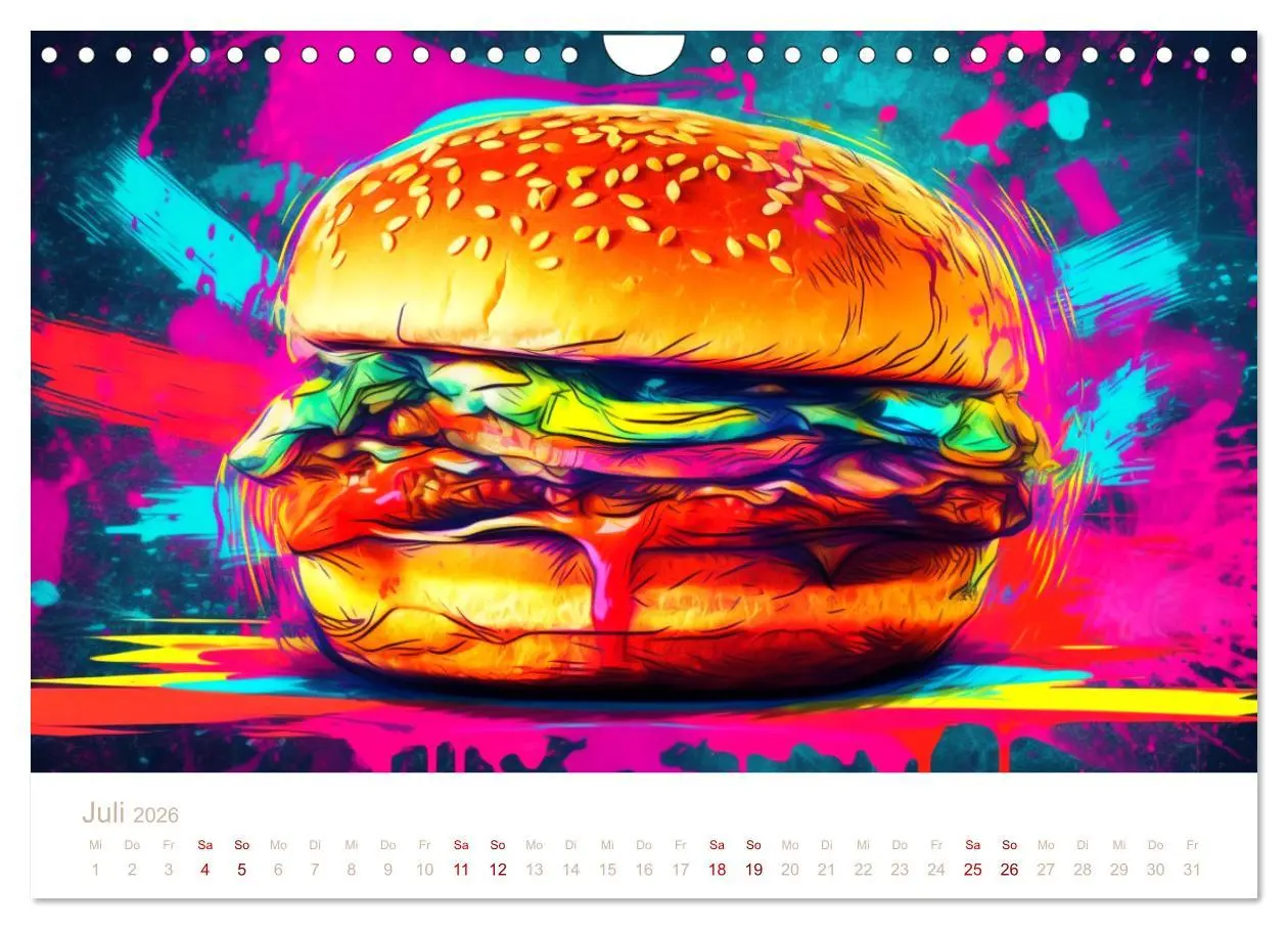 Bild: 9783457378311 | FAST FOOD KUNST (Wandkalender 2026 DIN A4 quer), CALVENDO...