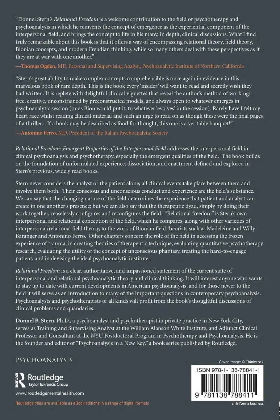 Rückseite: 9781138788411 | Relational Freedom | Emergent Properties of the Interpersonal Field