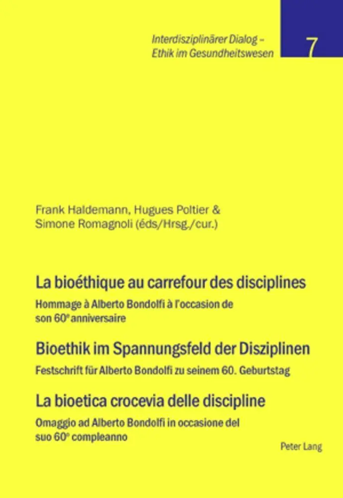 Cover: 9783039108411 | La bioéthique au carrefour des disciplines- Bioethik im...