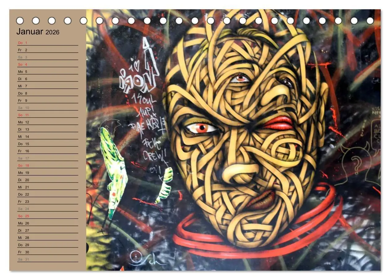 Bild: 9783516148411 | Street-Art Berlin (Tischkalender 2026 DIN A5 quer), CALVENDO...