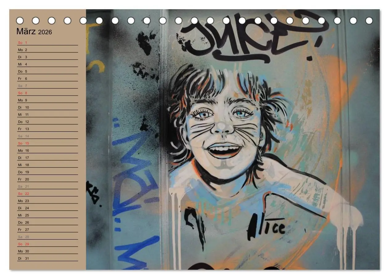 Bild: 9783516148411 | Street-Art Berlin (Tischkalender 2026 DIN A5 quer), CALVENDO...