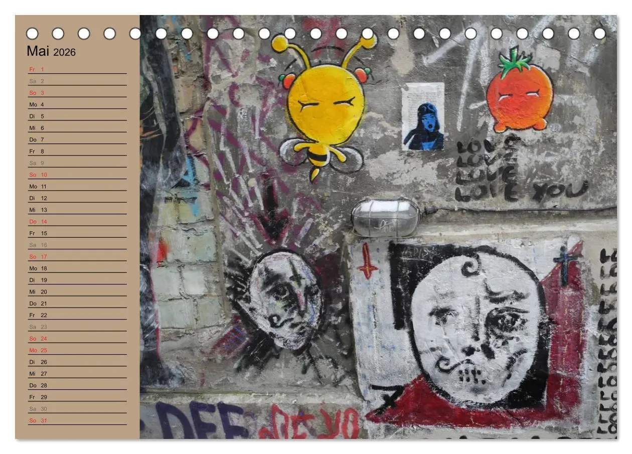Bild: 9783516148411 | Street-Art Berlin (Tischkalender 2026 DIN A5 quer), CALVENDO...