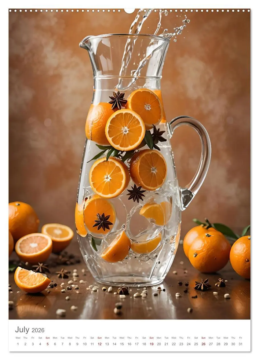 Bild: 9783516528411 | Pure refreshment - Infused water (Wall Calendar 2026 DIN A2...