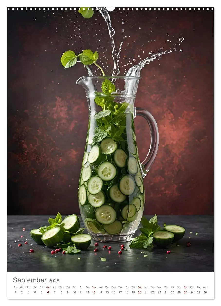 Bild: 9783516528411 | Pure refreshment - Infused water (Wall Calendar 2026 DIN A2...