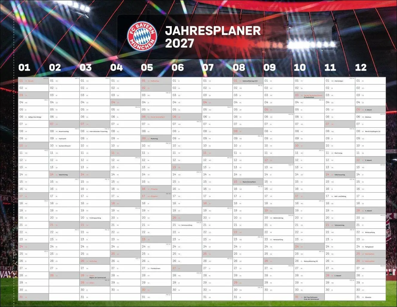 Bild: 9783756418411 | FC Bayern München Posterkalender 2027 | Heye | Kalender | 15 S. | 2027