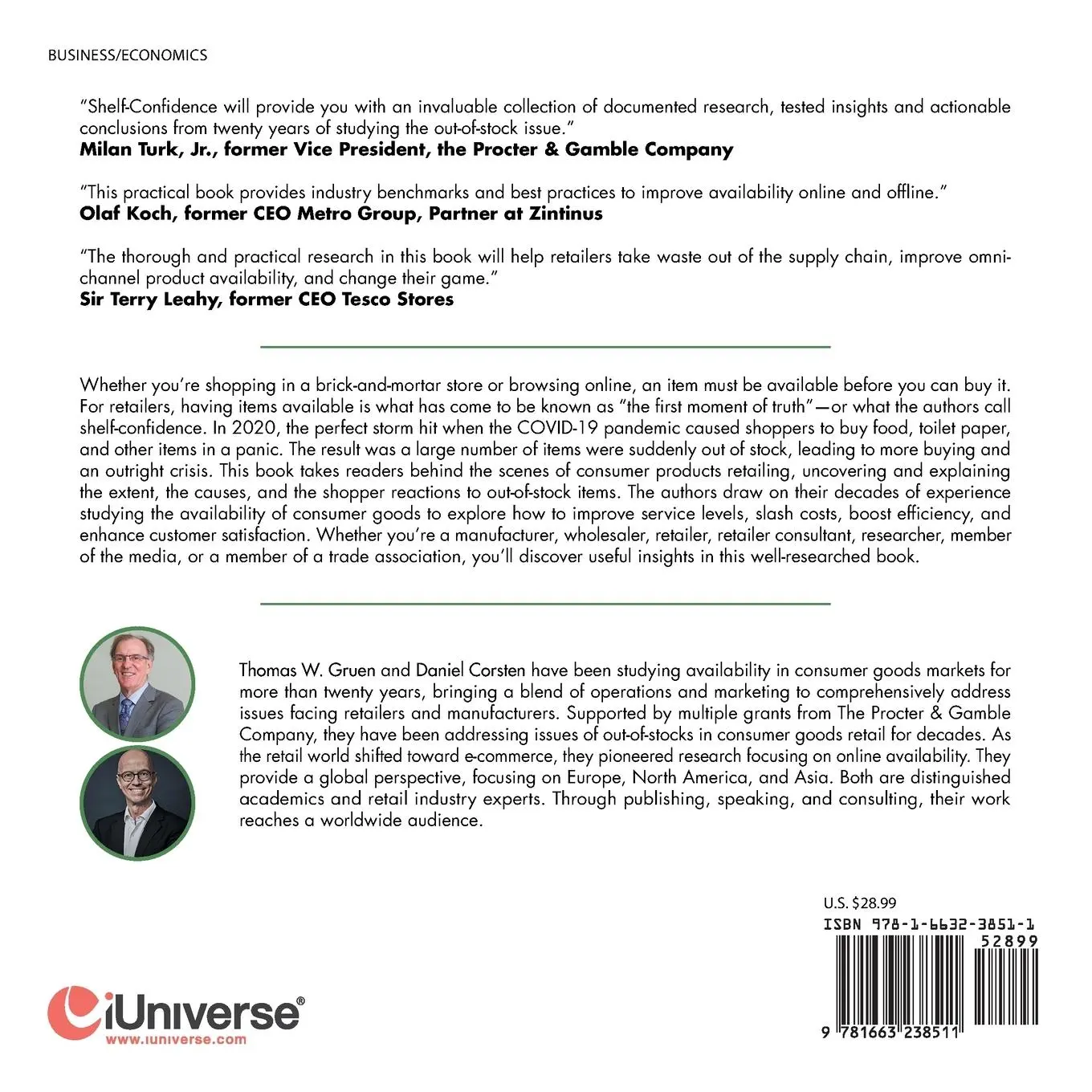 Rückseite: 9781663238511 | Shelf-Confidence | Thomas W. Gruen (u. a.) | Taschenbuch | Englisch