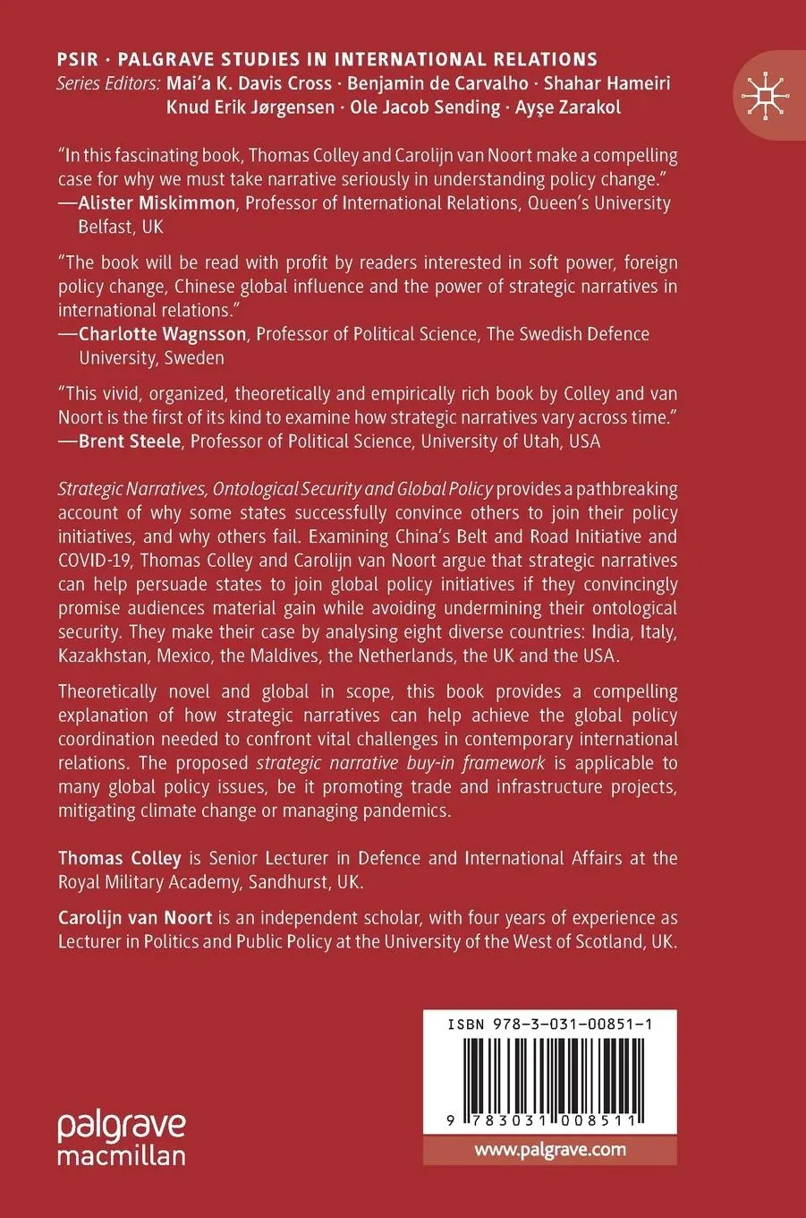 Rückseite: 9783031008511 | Strategic Narratives, Ontological Security and Global Policy | Buch