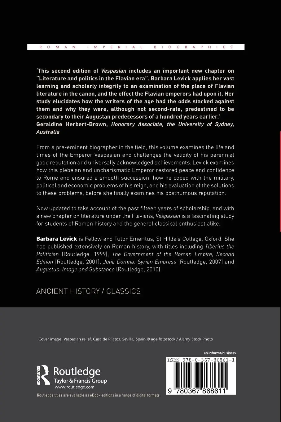 Rückseite: 9780367868611 | Vespasian | Barbara Levick | Taschenbuch | Einband - flex.(Paperback)