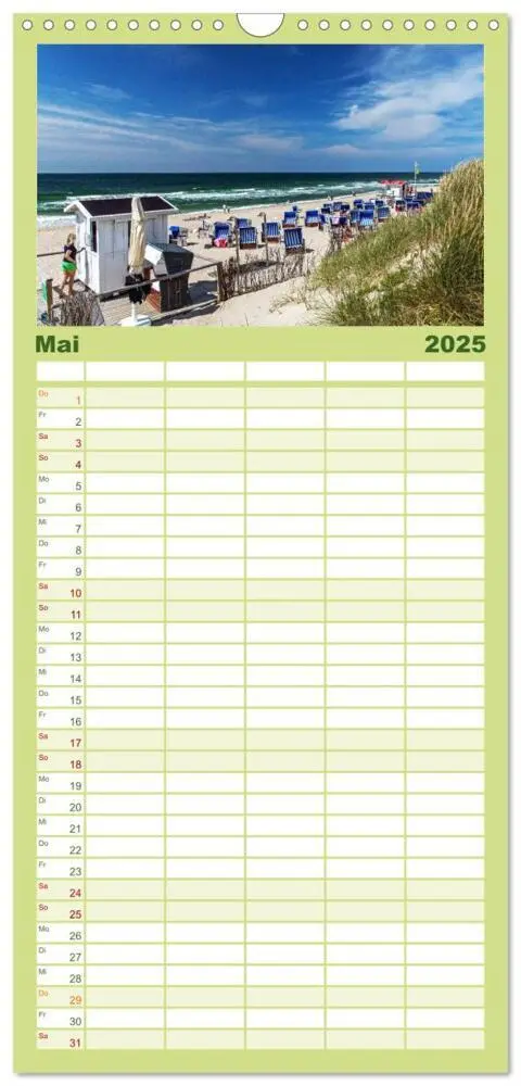 Bild: 9783457108611 | Familienplaner 2025 - Magisches Sylt mit 5 Spalten (Wandkalender,...