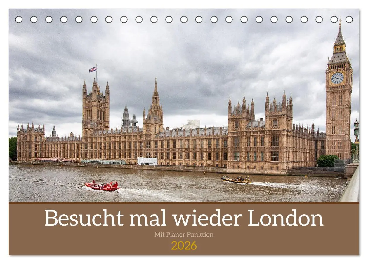 Cover: 9783457418611 | Besucht mal wieder London (Tischkalender 2026 DIN A5 quer),...