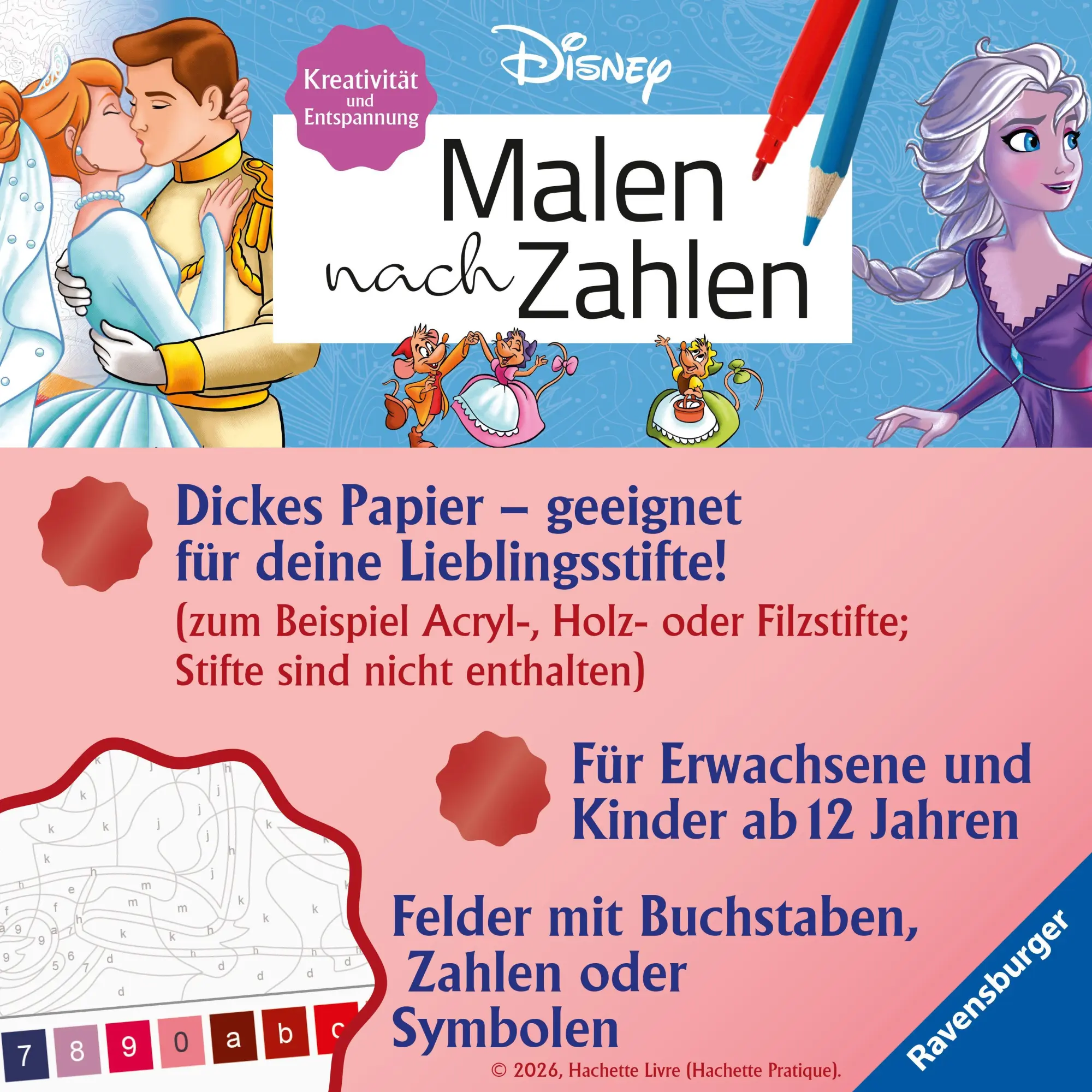 Bild: 9783473498611 | Disney Malen nach Zahlen - Prinzessinnen | Jérémy Mariez | Taschenbuch