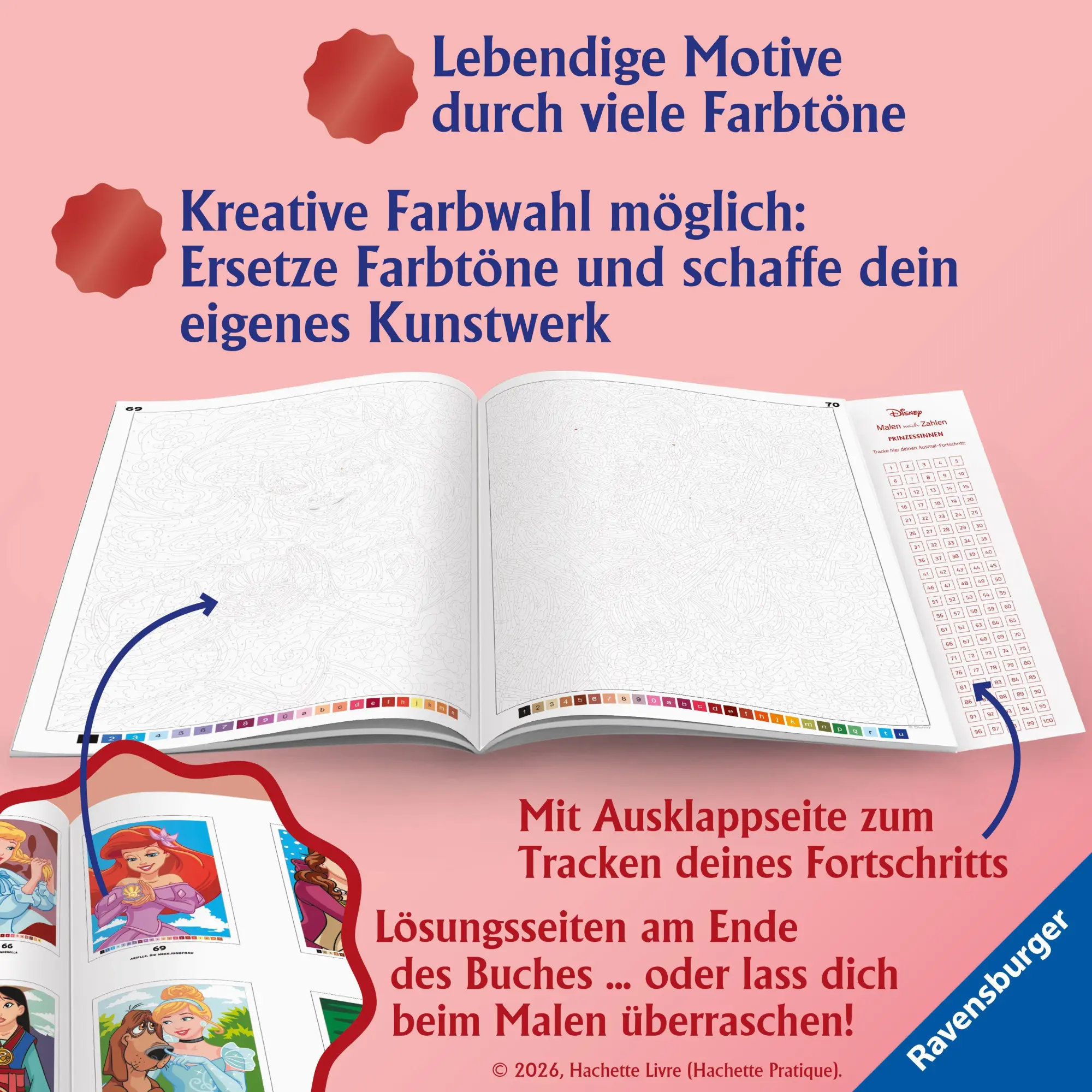 Bild: 9783473498611 | Disney Malen nach Zahlen - Prinzessinnen | Jérémy Mariez | Taschenbuch