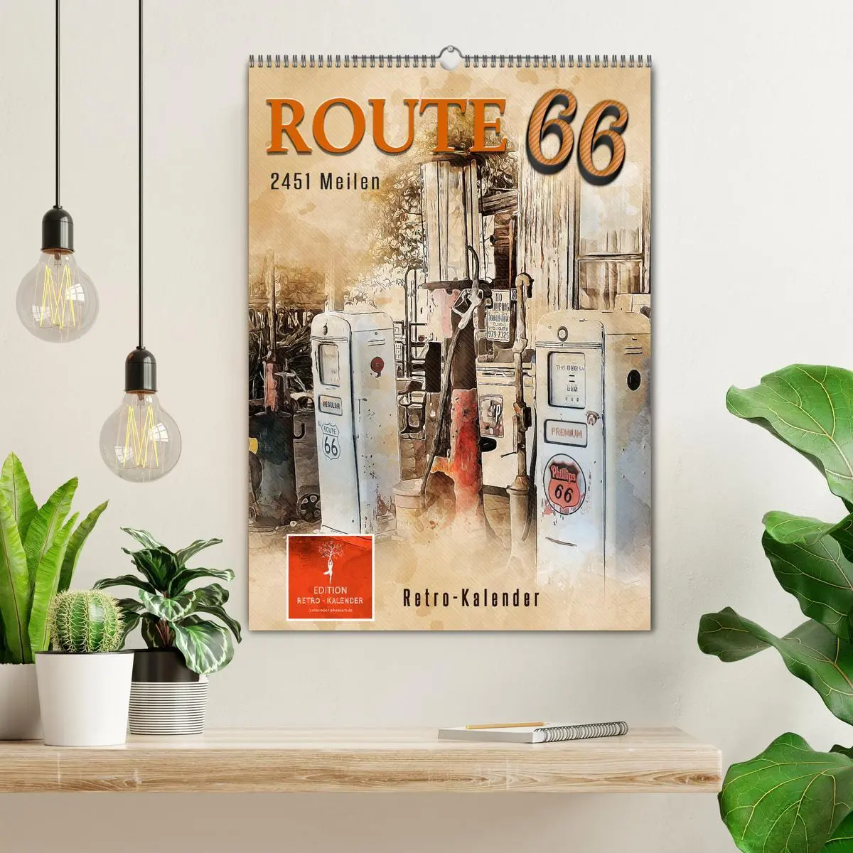 Bild: 9783516368611 | Route 66 - 2451 Meilen (Wandkalender 2026 DIN A2 hoch), CALVENDO...