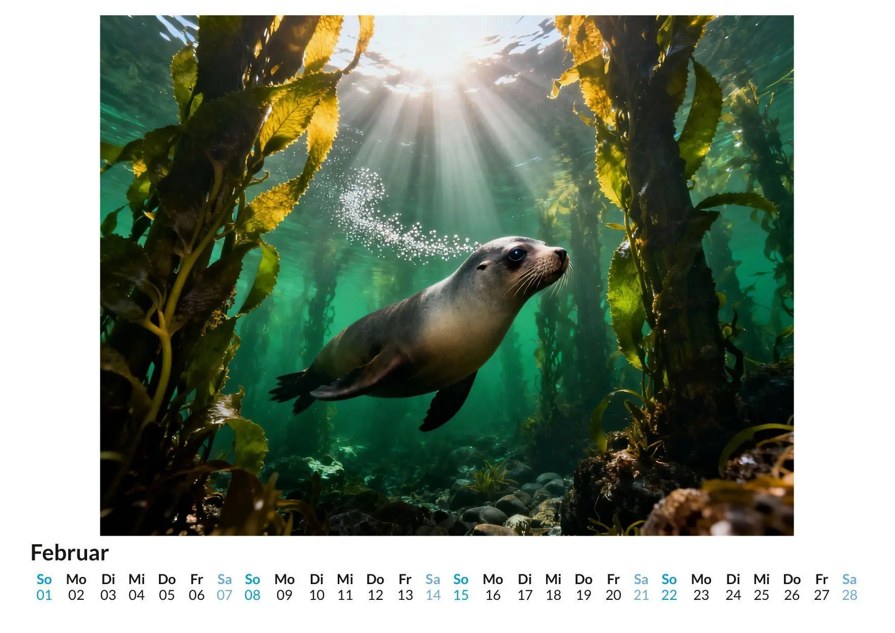 Bild: 9783695328611 | Unterwasserwelten | Emil Lang | Kalender | Deutsch | 2026 | FlipFlop