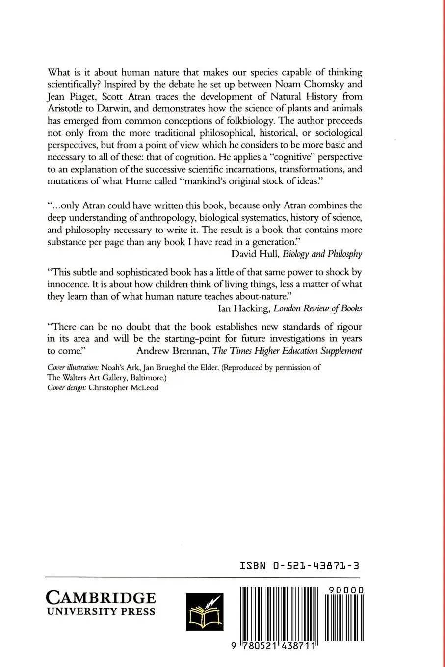 Rückseite: 9780521438711 | Cognitive Foundations of Natural History | Scott Atran | Taschenbuch