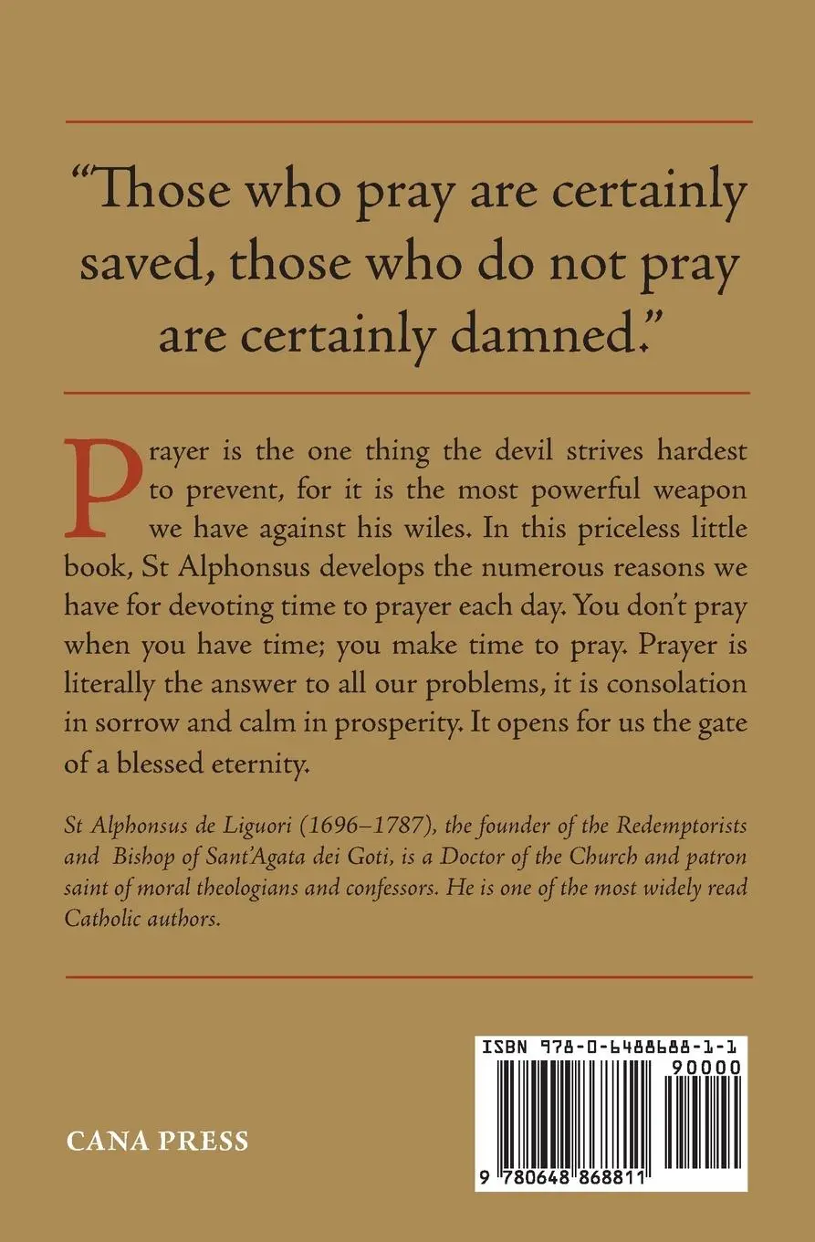 Rückseite: 9780648868811 | Prayer | The Great Means of Salvation and of Perfection | Liguori