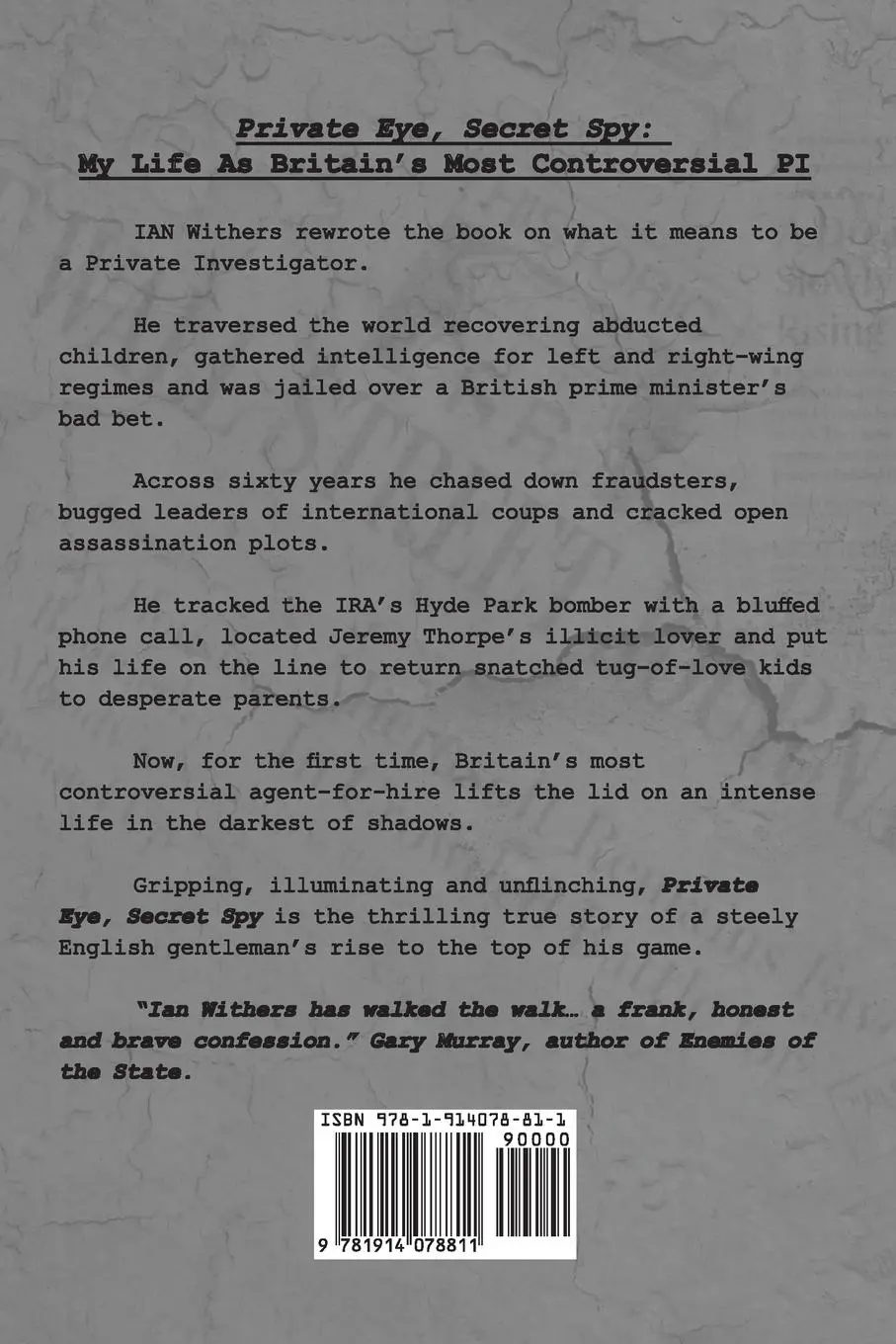 Rückseite: 9781914078811 | Private Eye Secret Spy | My Life as Britain's Most Controversial PI