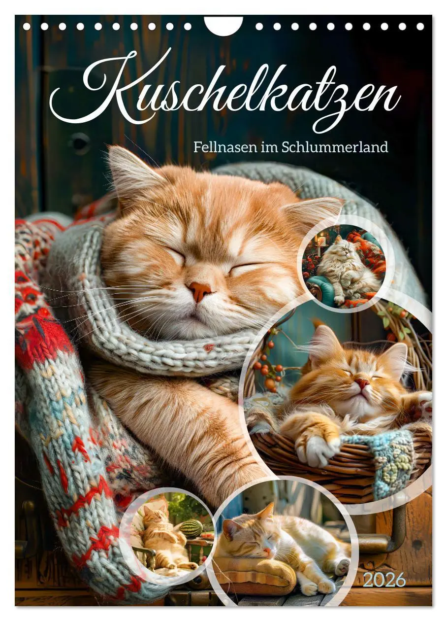 Cover: 9783516278811 | Kuschelkatzen - Fellnasen im Schlummerland (Wandkalender 2026 DIN...