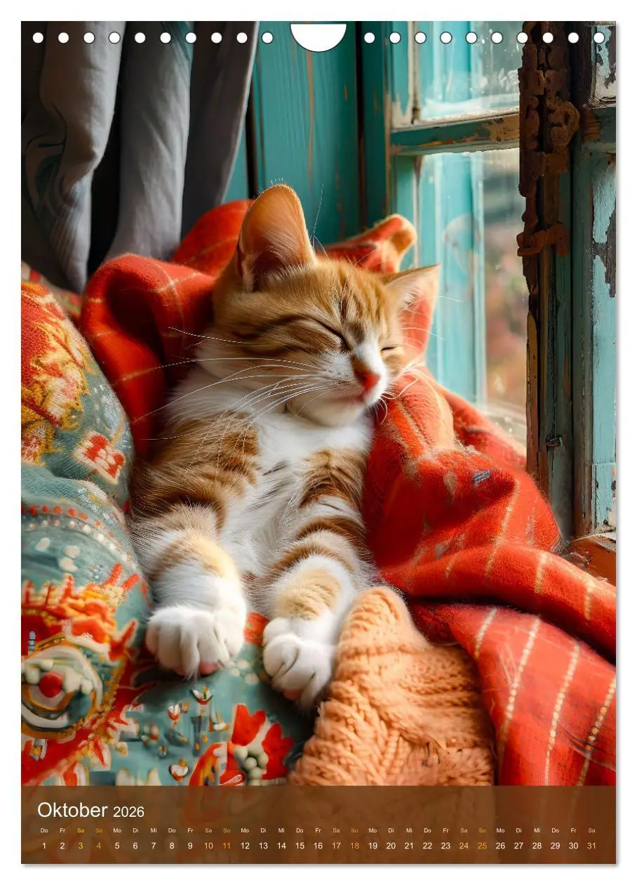 Bild: 9783516278811 | Kuschelkatzen - Fellnasen im Schlummerland (Wandkalender 2026 DIN...
