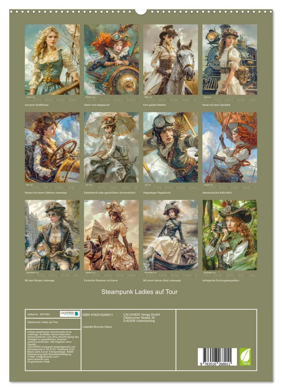 Bild: 9783516268911 | Steampunk Ladies auf Tour (hochwertiger Premium Wandkalender 2026...