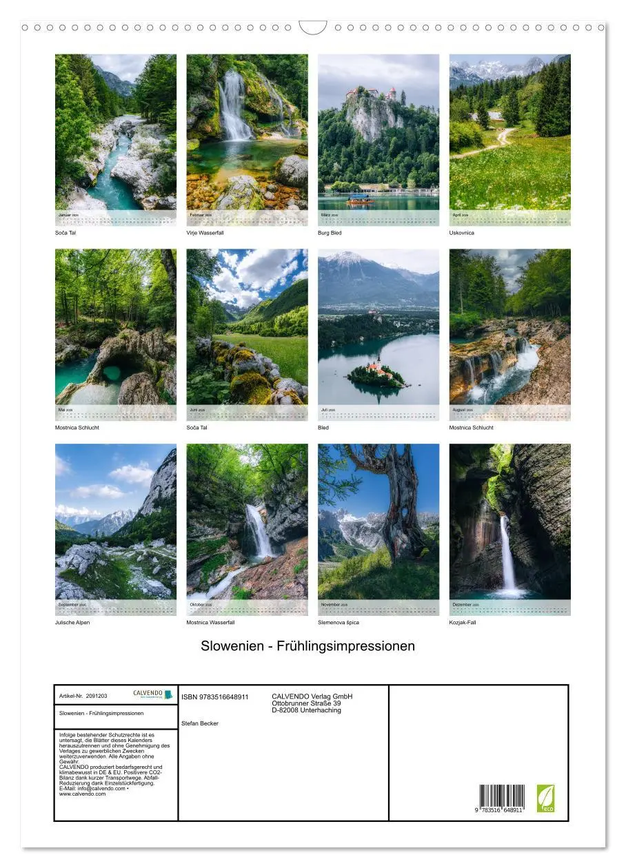 Bild: 9783516648911 | Slowenien - Frühlingsimpressionen (Wandkalender 2026 DIN A2 hoch),...