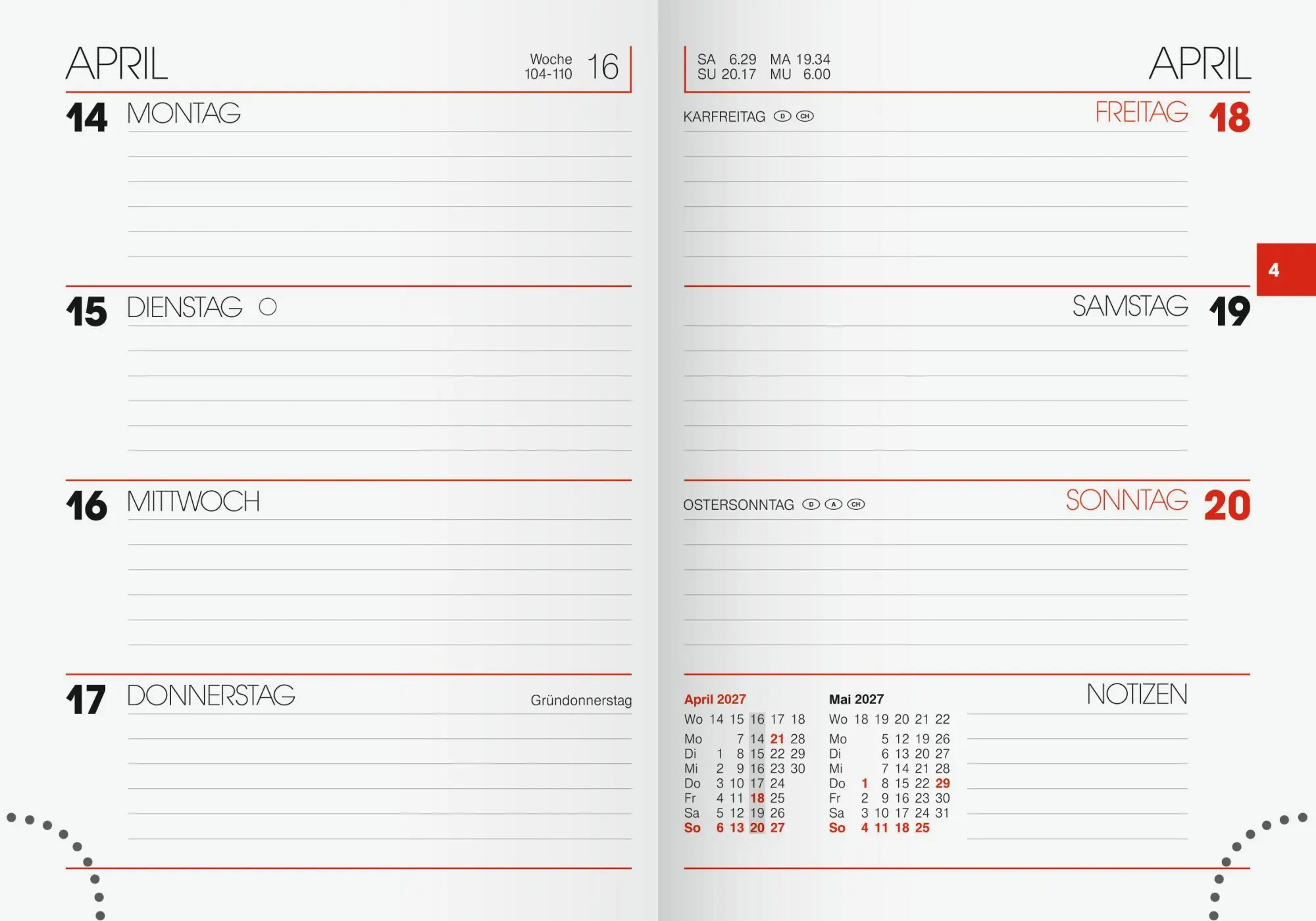 Bild: 4061947159011 | BRUNNEN 1073115017 Taschenkalender Mod. 731 2027 "Tropical" A6, Karton