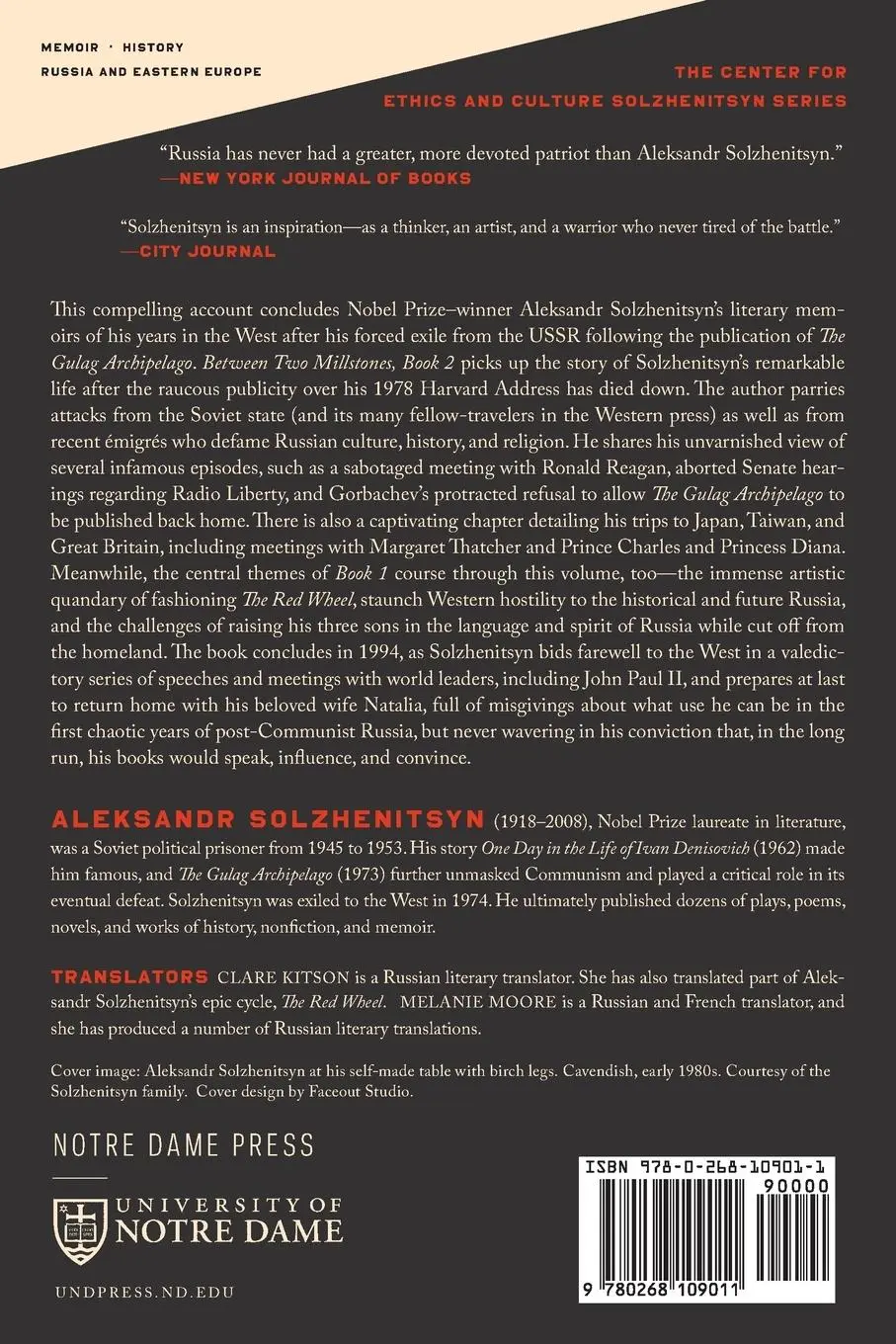Rückseite: 9780268109011 | Between Two Millstones, Book 2 | Exile in America, 1978-1994 | Buch