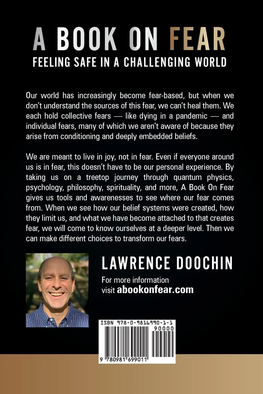 Rückseite: 9780981699011 | A Book On Fear | Feeling Safe In A Challenging world | Doochin | Buch