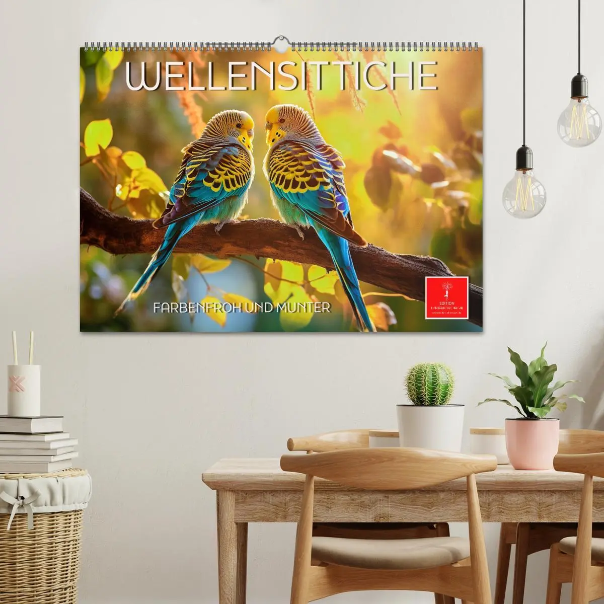 Bild: 9783457519011 | Wellensittiche farbenfroh und munter (Wandkalender 2026 DIN A2...
