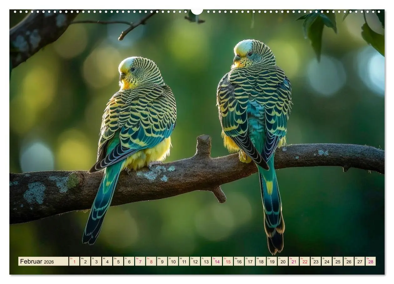 Bild: 9783457519011 | Wellensittiche farbenfroh und munter (Wandkalender 2026 DIN A2...