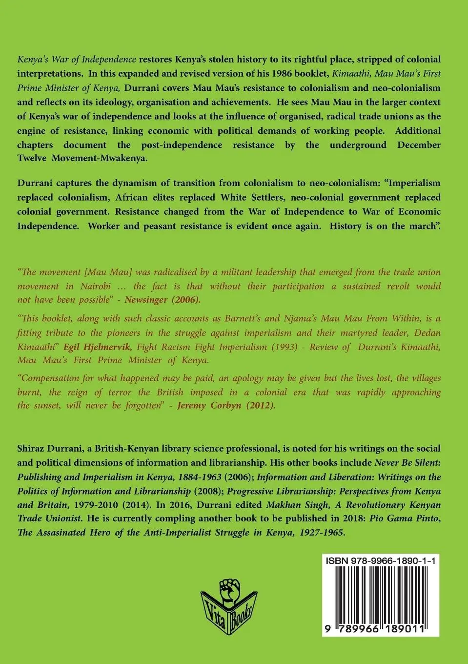 Rückseite: 9789966189011 | Kenya's War of Independence | Shiraz Durrani | Taschenbuch | Englisch