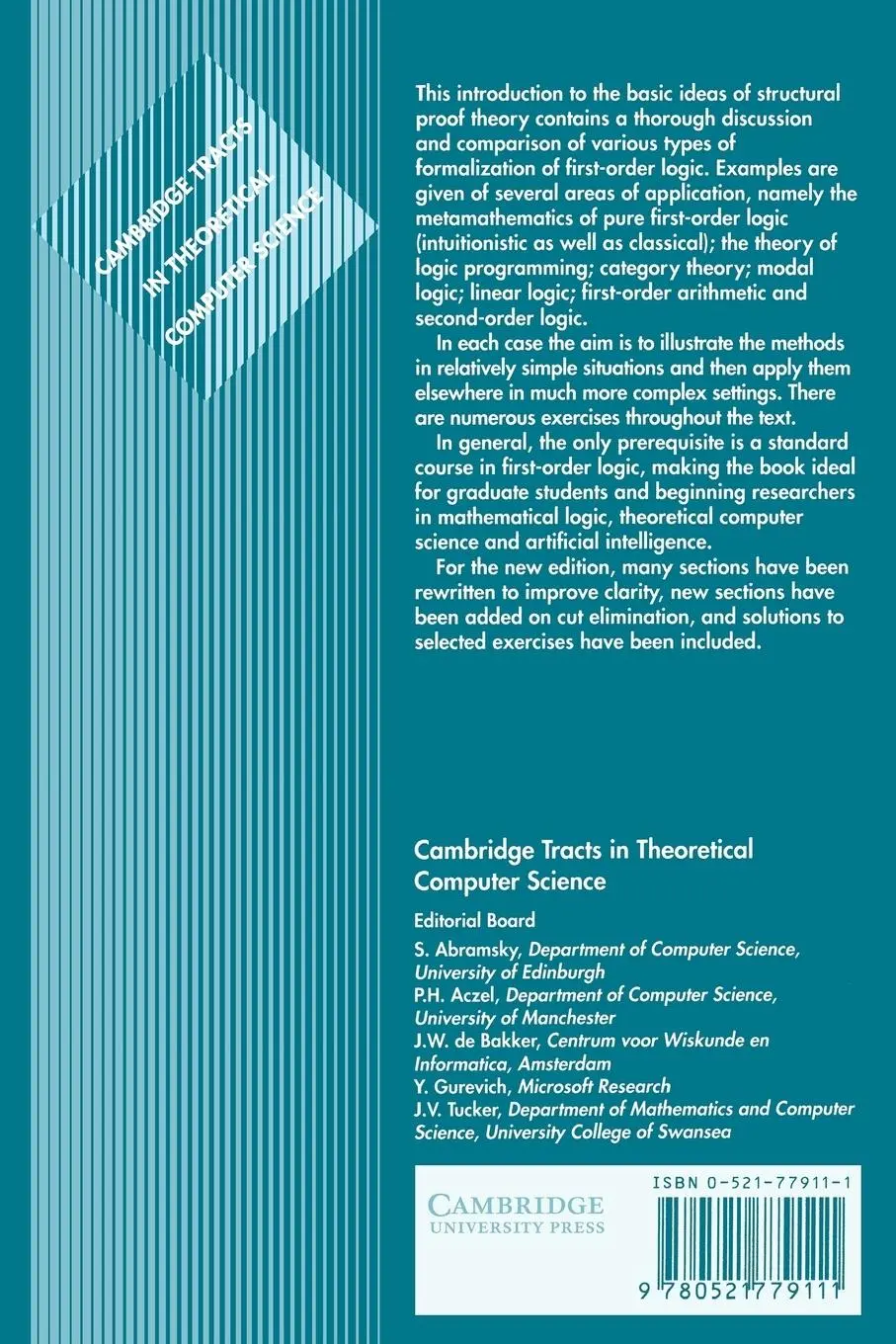 Rückseite: 9780521779111 | Basic Proof Theory | Anne S. Troelstra (u. a.) | Taschenbuch | 2002