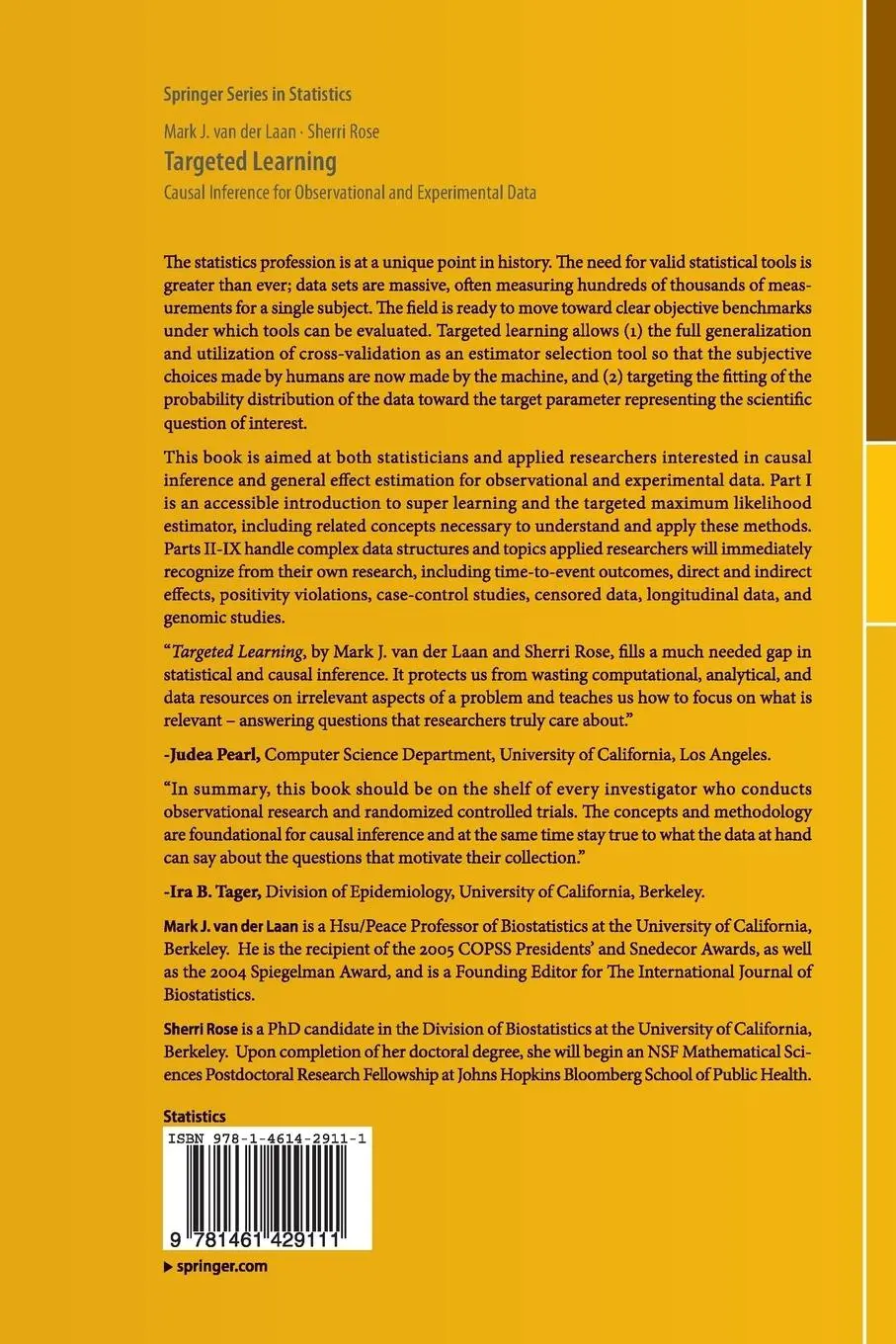 Rückseite: 9781461429111 | Targeted Learning | Sherri Rose (u. a.) | Taschenbuch | lxxii | 2013