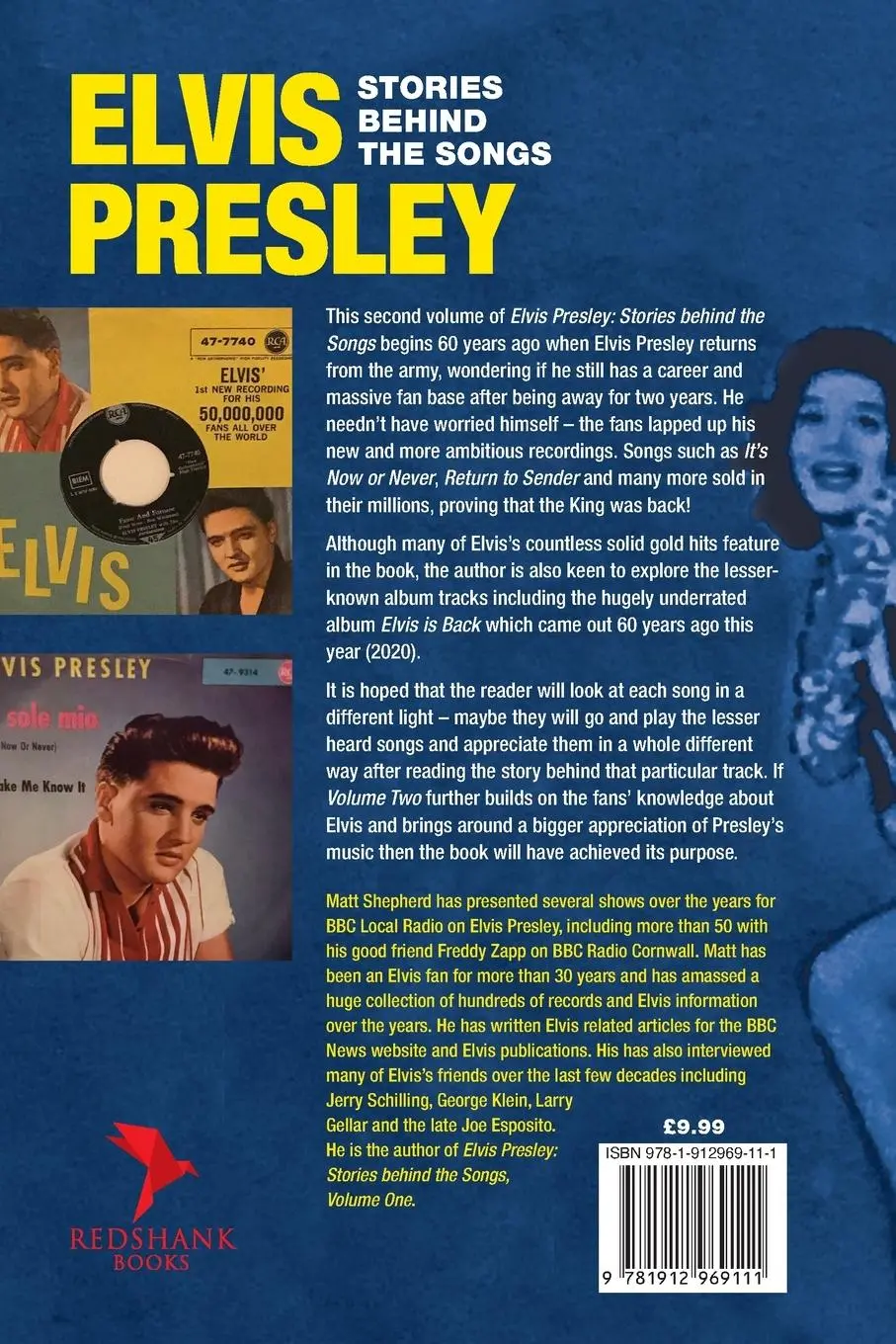 Rückseite: 9781912969111 | Elvis Presley | Stories Behind the Songs Volume Two | Matt Shepherd