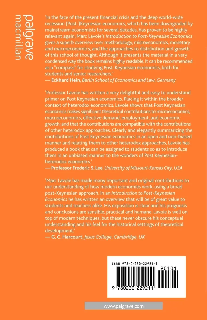 Rückseite: 9780230229211 | Introduction to Post-Keynesian Economics | M. Lavoie | Taschenbuch