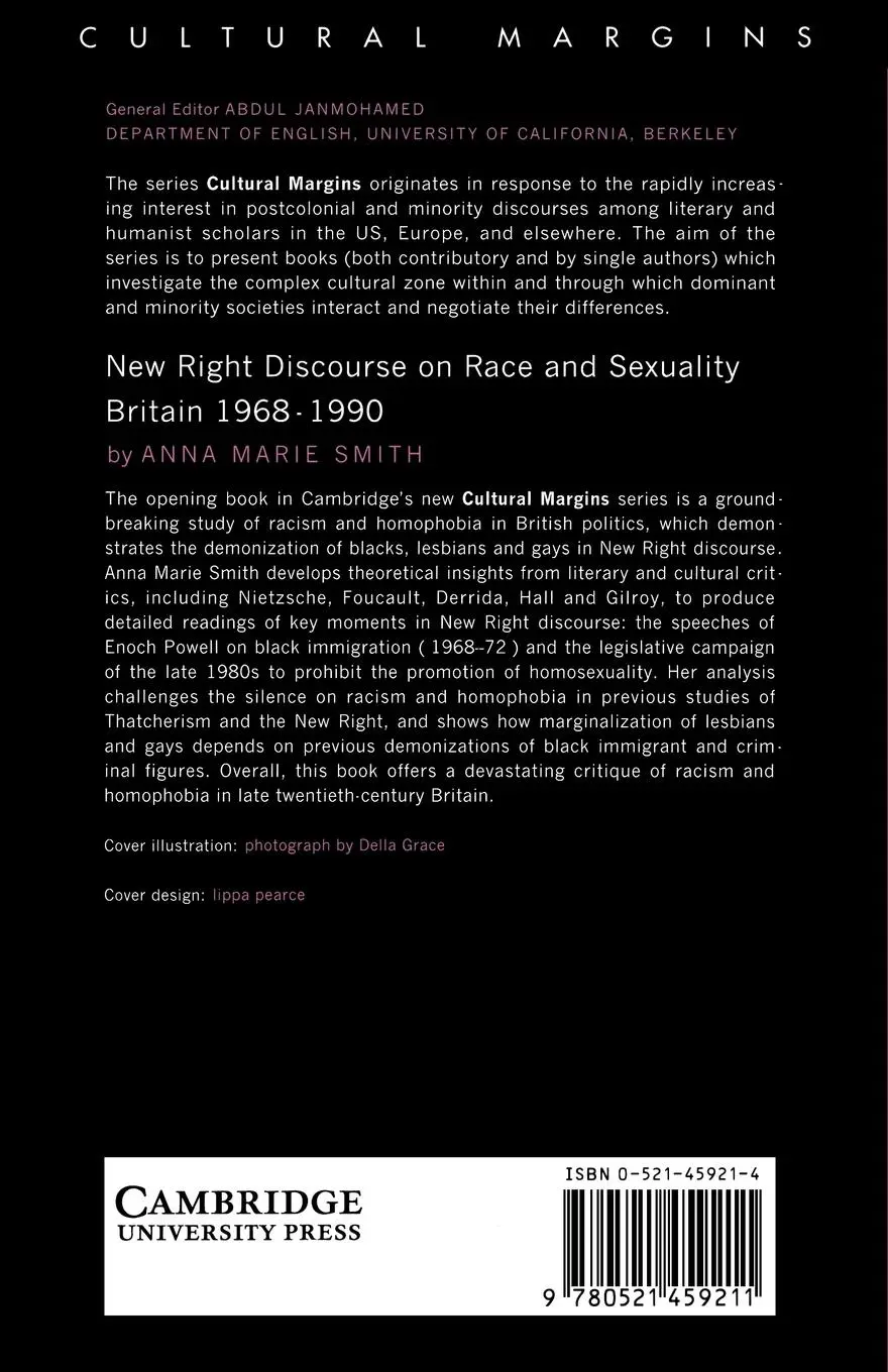 Rückseite: 9780521459211 | New Right Discourse on Race and Sexuality | Britain, 1968 1990 | Buch