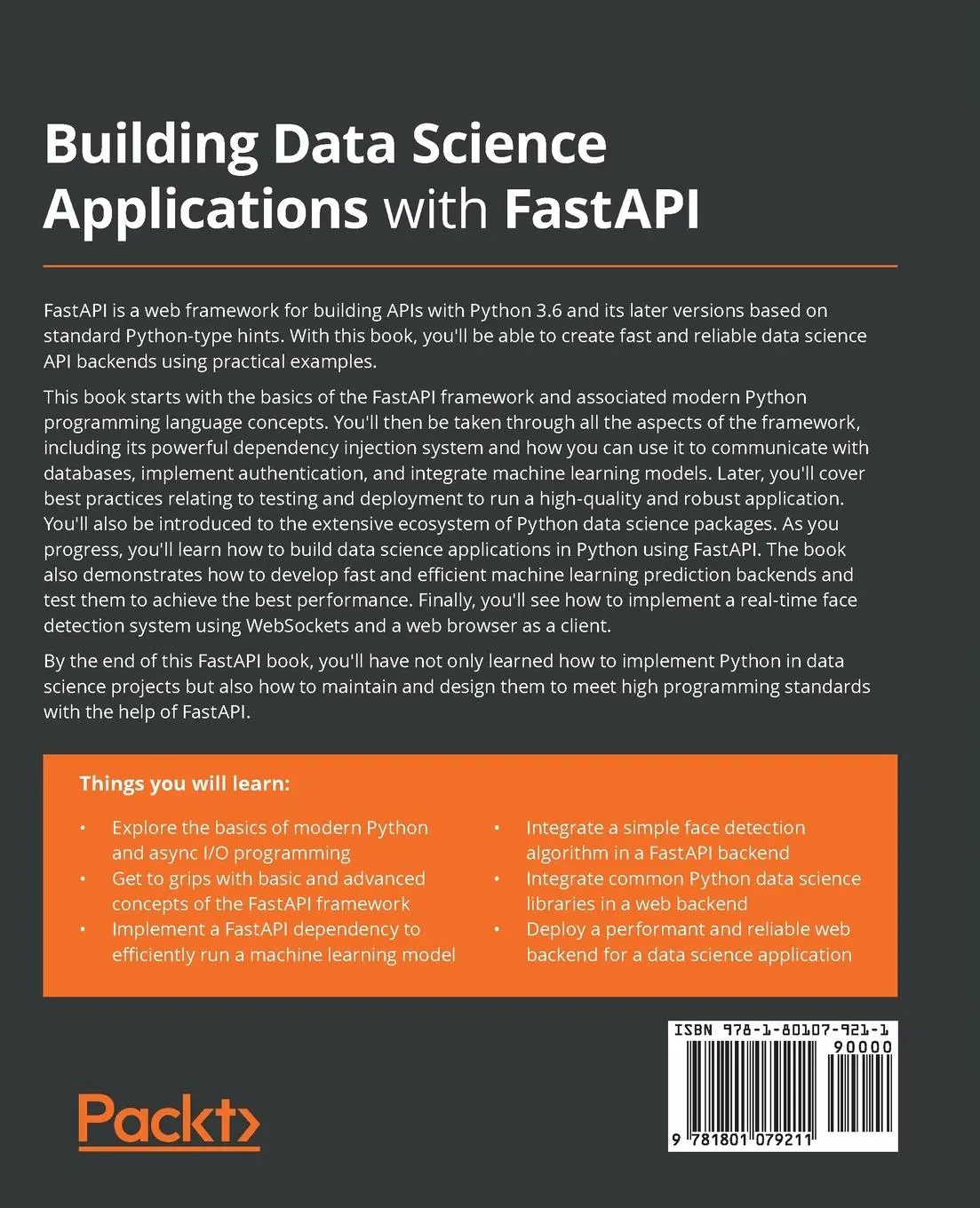 Rückseite: 9781801079211 | Building Data Science Applications with FastAPI | François Voron