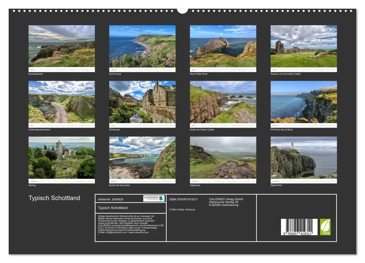 Bild: 9783457419311 | Typisch Schottland (hochwertiger Premium Wandkalender 2026 DIN A2...