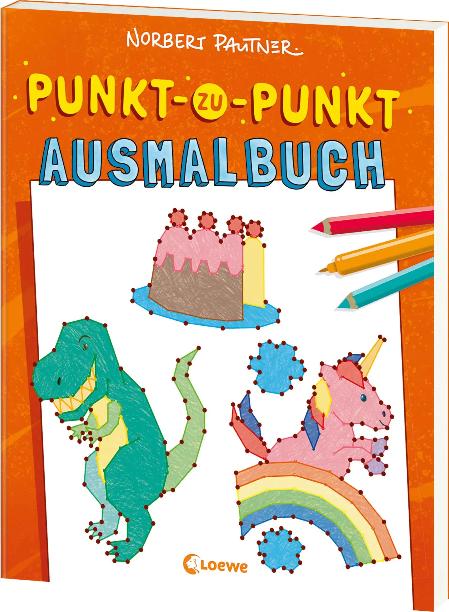 Cover: 9783743219311 | Punkt-zu-Punkt-Ausmalbuch (orange) | Norbert Pautner | Taschenbuch