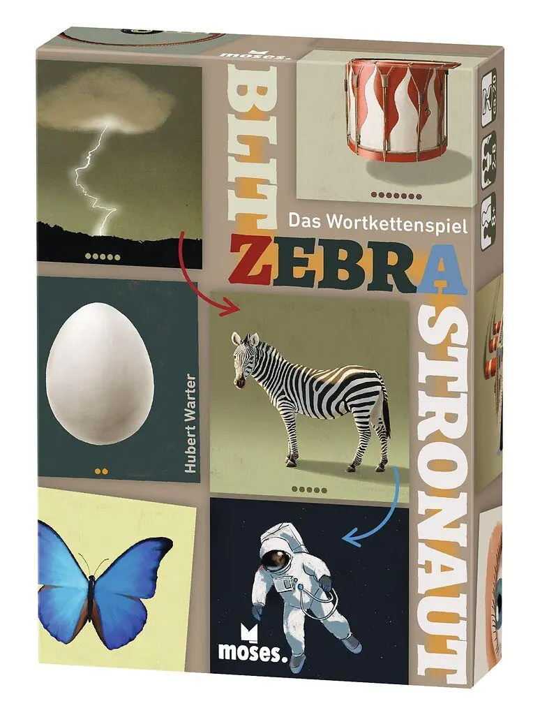 Cover: 4033477909411 | Blitz Zebra Astronaut | Das Wortkettenspiel | Hubert Warter | Spiel