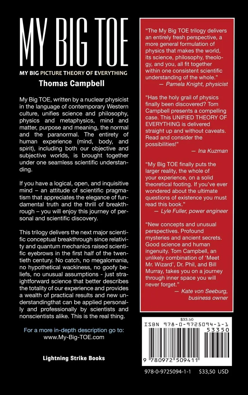 Rückseite: 9780972509411 | My Big TOE - Awakening H | Thomas Campbell | Buch | Englisch | 2023