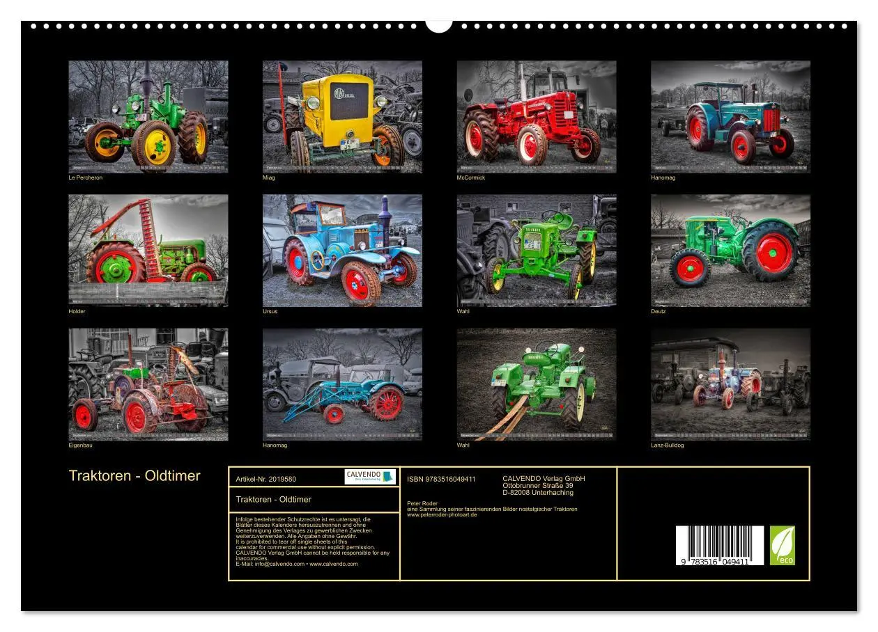 Bild: 9783516049411 | Traktoren - Oldtimer (hochwertiger Premium Wandkalender 2026 DIN A2...