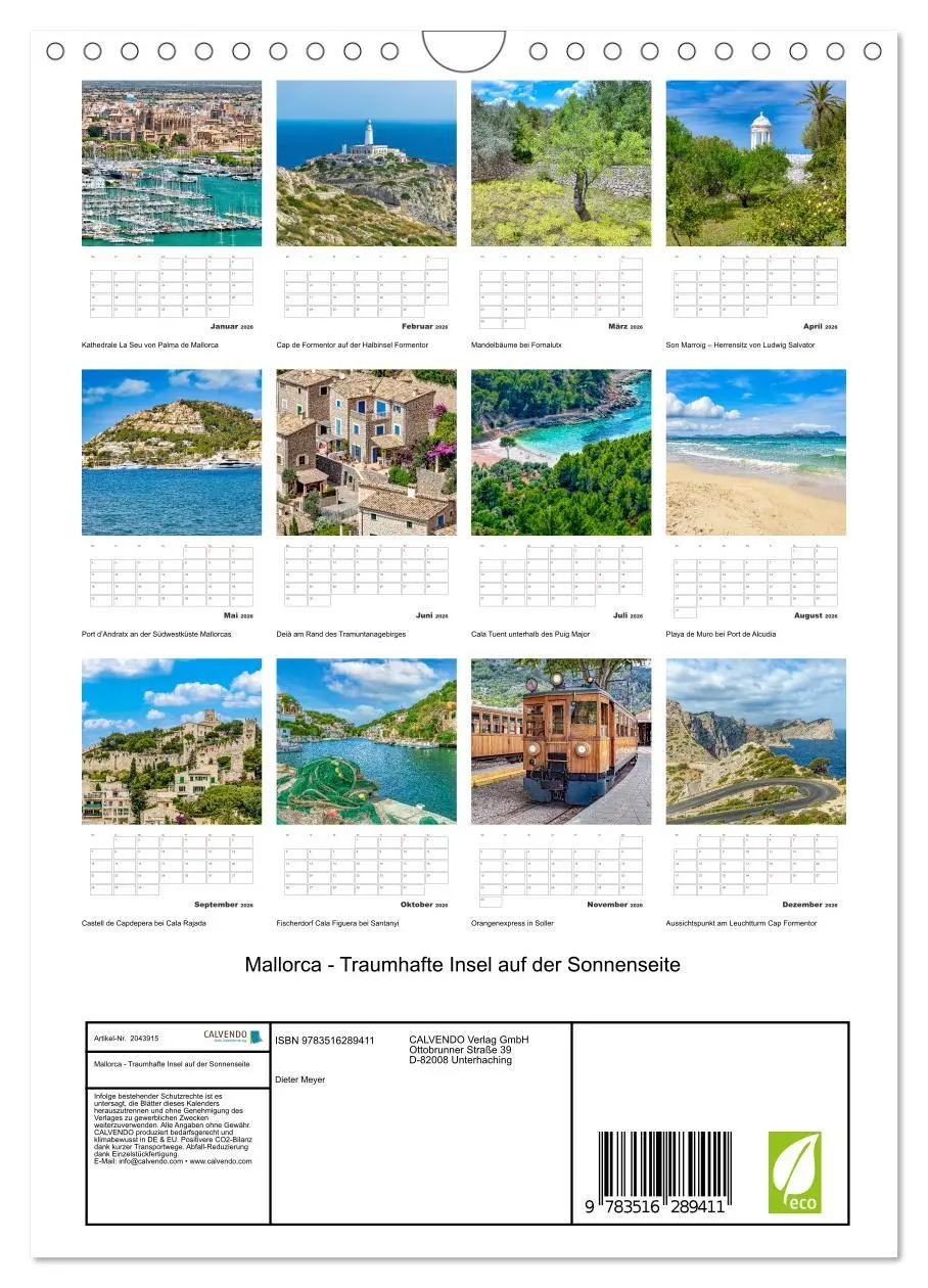 Bild: 9783516289411 | Mallorca - Traumhafte Insel auf der Sonnenseite (Wandkalender 2026...