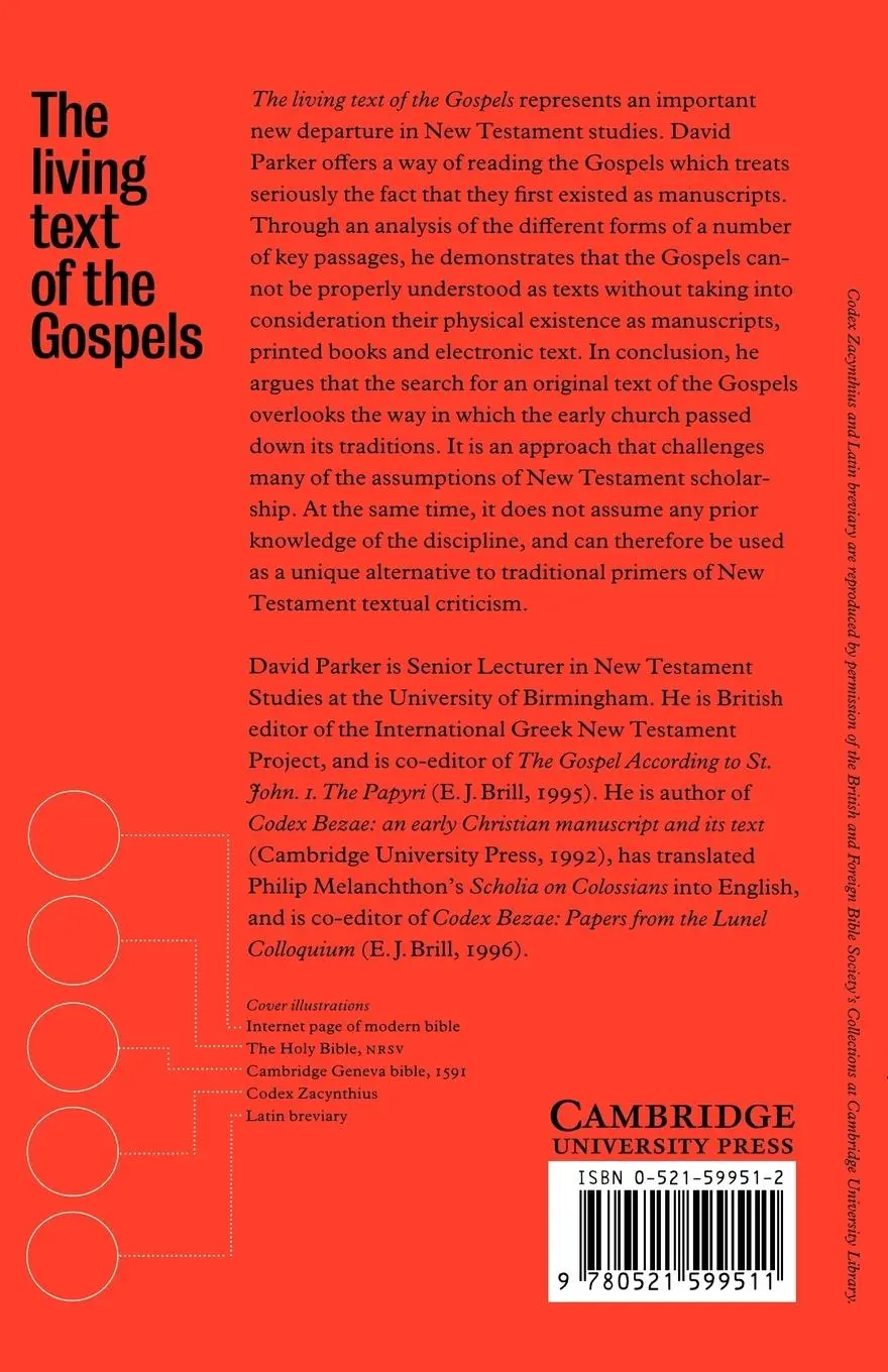 Rückseite: 9780521599511 | The Living Text of the Gospels | D. C. Parker (u. a.) | Taschenbuch