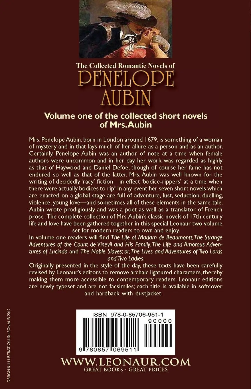 Rückseite: 9780857069511 | The Collected Romantic Novels of Penelope Aubin-Volume 1 | Mrs Aubin