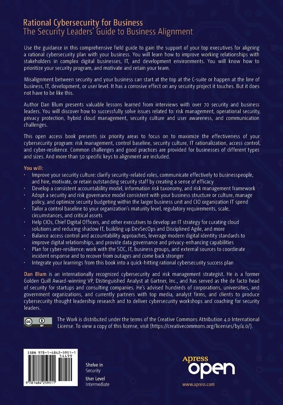 Rückseite: 9781484259511 | Rational Cybersecurity for Business | Dan Blum | Taschenbuch | xxvi